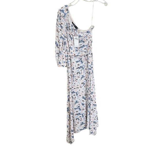 Lauren Ralph Lauren Floral One Shoulder Dress With Belt Size Medium MSRP $185 - Picture 5 of 9